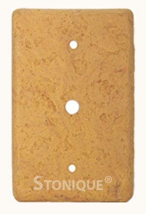 Stonique® TV/Cable Switch Plate Cover in Honey Gold
